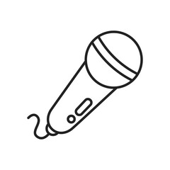 Microphone icon. High quality black vector illustration.