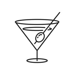 Martini icon. High quality black vector illustration.