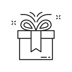 Gift box icon. High quality black vector illustration.