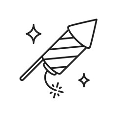 Party salute icon. High quality black vector illustration.