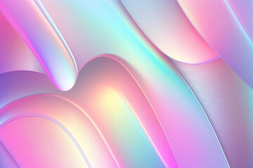 Abstract holographic background in pastel colors, Generative AI
