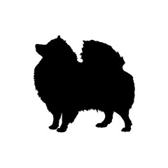Pomeranian Spitz  Silhouette Dog