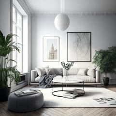 modern living room Generative AI