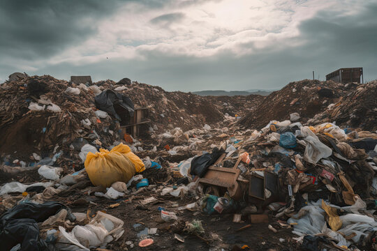 waste plastic bottles and other types of plastic waste at the Thilafushi waste disposal site
