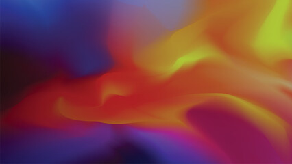 Abstract wavy vector background with harmonious and elegant colors of orange, red, yellow and purple	