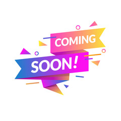 Vector of coming soon shopping sign