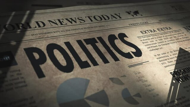 Politics vintage retro Newspaper article