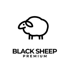 Black Sheep logo icon design illustration