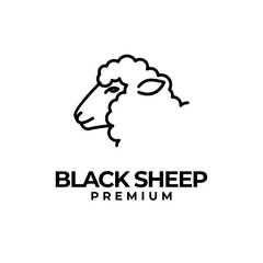 Black Sheep logo icon design illustration