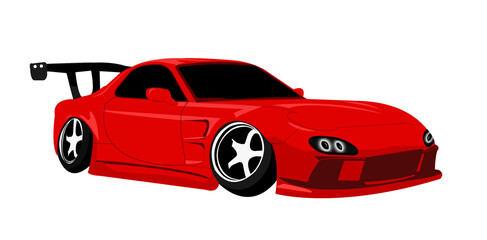 Modified sports car PNG format