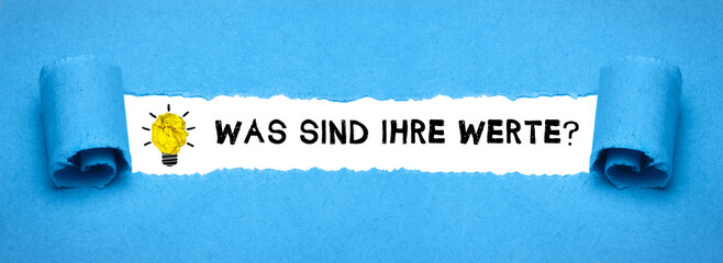 Was sind Ihre Werte?	