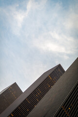 Fototapeta na wymiar Rows of tall office buildings in New York