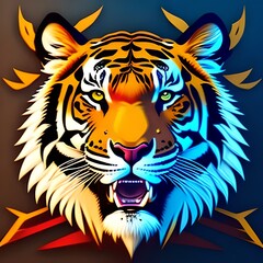 tiger head vector illustration