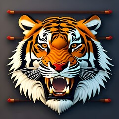 tiger head vector illustration