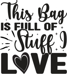 Tote Bag Black Typography and Quote on White Background for Print on Demand Business. Print Ready Template with Funny Saying for Shopping Bag, Coffee mug, T-shirt and more.