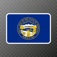Nebraska state flag. Vector illustration.