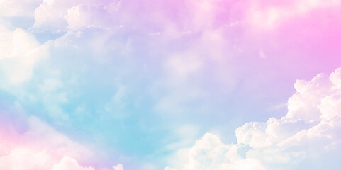 The sky pastel. Skies texture clouds summer day. Colorful beautiful sky light background with white clouds. Sunrise sky texture twilight and pastel colors. Pattern and textured background.