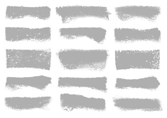 Set Fünfzehn Stempel Schwamm Kratzer Grau