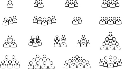 People group icon. Team of worker. User profile symbol. Group of people or group of users. Persons symbol. Vector