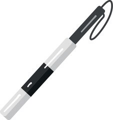 Officer stick icon cartoon vector. Police equipment. Guard profession