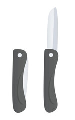 Grey fruit knife. vector illustration