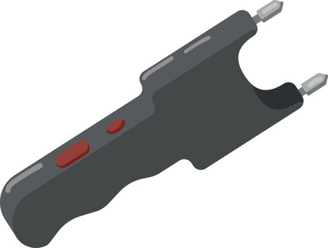 Electro shocker icon cartoon vector. Police equipment. Cop profession