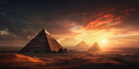 Foto op Canvas pyramids of giza © Евгений Высоцкий