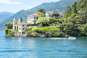 Villa del Balbianello on Lake Como, Italy - obrazy, fototapety, plakaty