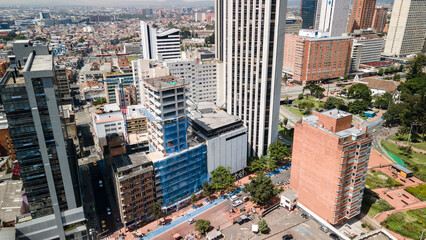 Centro de Bogotá, sector Torre Colpatria. Carrera 7 con calle 26 - 22 - obrazy, fototapety, plakaty