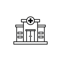 HOSPITAL. Hospital Icon. Hospital icon simple sign. Hospital icon vector illustration. Hospital line icon medical. Medical icon. Medical home icon isolated. Clinic icon