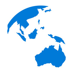 blue globe icons. Blue hemispheres with continents. vector world map, map set, globe on white background eps10