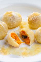 sweet dumplings filled with apricots