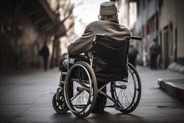 Generative ai disabled man using wheelchair