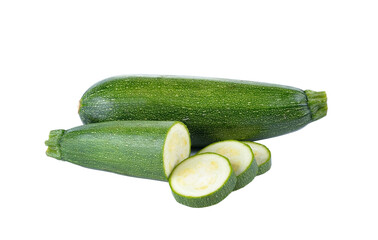 fresh  zucchini isolated on  transparent png