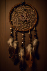 Dream catcher hangings on the wall
