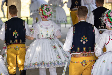 Detail of folk costume, Rakvice, Southern Moravia, Czech Republic