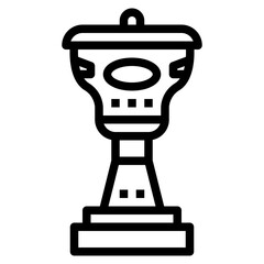 trophy line icon style