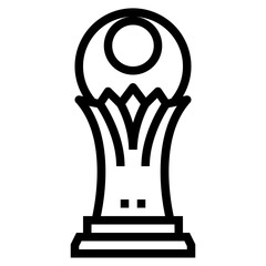 trophy line icon style