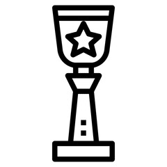 trophy line icon style