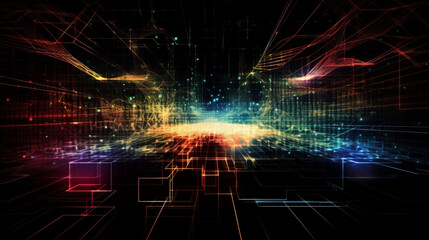 Abstract Cyber Space Background