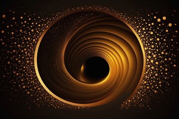 A shimmering gold background with a twisted, coiled texture, adding depth and dimension to the design. Generated by AI