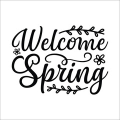 Welcome spring vector arts eps
