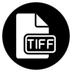 Obraz premium tiff glyph icon