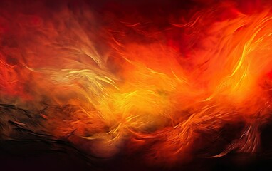 Fire abstract inferno red orange texture background, Generative AI, AI