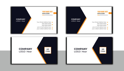 Modern and simple business card design template,  flat gradation business card inspiration.