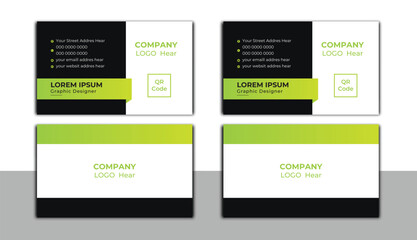 Modern and simple business card design template,  flat gradation business card inspiration.