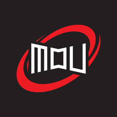 mou LOGO , mou LETTER LOGO, mou LETTER LOGO, ABSTRACT LOGO, MINIMAL , BRAND,  NEW