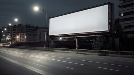 billboard at night city