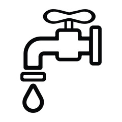 Water tap line icon
