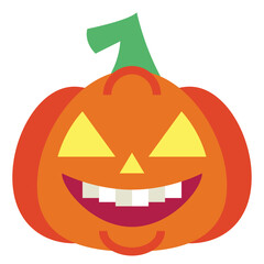 pumpkin flat icon style